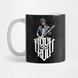 Rock and Roll: Guitarist No 2 on a Dark Background Mug